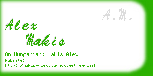 alex makis business card